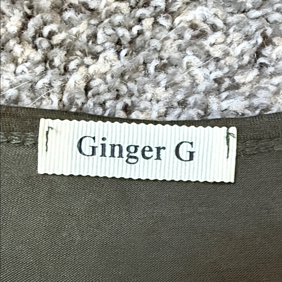 Ginger G Olive Fringe Tee with Moon Phases - Picture 3 of 4